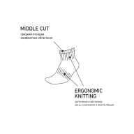 Носки средние ESSENTIAL Mid Cushioned Socks, белый - downloaded from prime-sport.ru