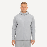 Худи на молнии JOGEL ESSENTIAL Athlete Hooded FZ Jacket, серый - downloaded from prime-sport.ru