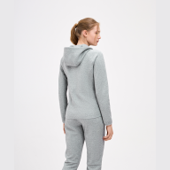 Худи на молнии женское JOGEL ESSENTIAL Athlete Hooded FZ Jacket W, серый - downloaded from prime-sport.ru