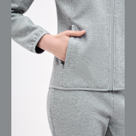 Худи на молнии женское JOGEL ESSENTIAL Athlete Hooded FZ Jacket W, серый - downloaded from prime-sport.ru