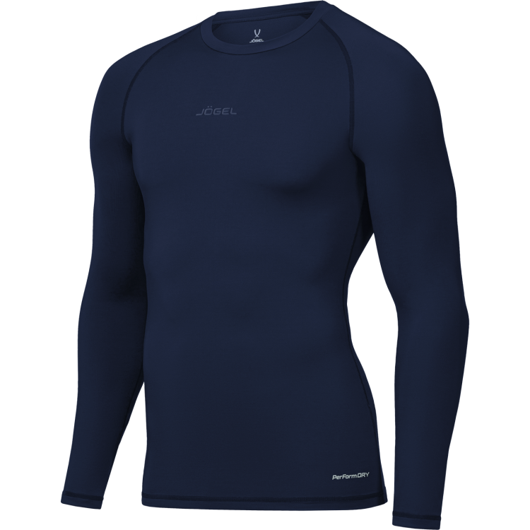 Футболка компрессионная с длинным рукавом JÖGEL PerFormDRY Baselayer Tee LS 2, темно-синий