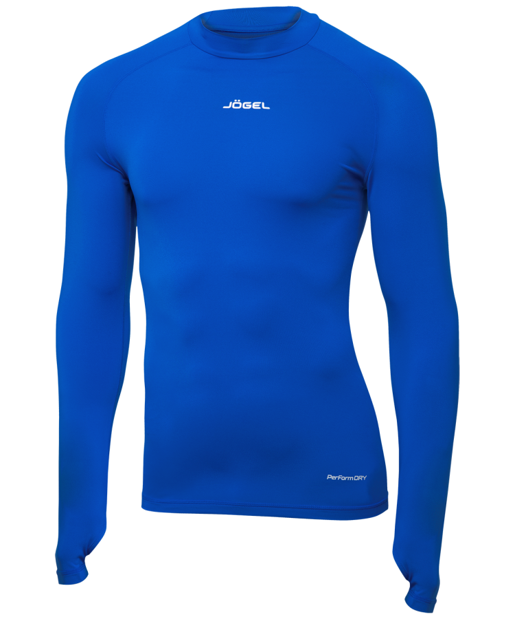 Футболка компрессионная с длинным рукавом JOGEL Camp PerFormDRY Top LS, синий/белый