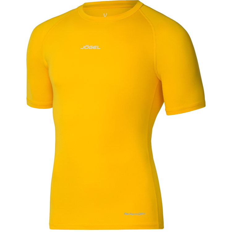 Футболка компрессионная с коротким рукавом JÖGEL CAMP PerFormDRY Baselayer SS Tee, желтый Футболка компрессионная с коротким рукавом JÖGEL CAMP PerFormDRY Baselayer SS Tee, желтый