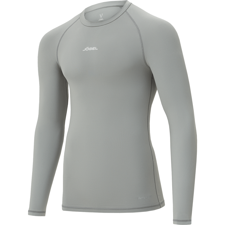 Футболка компрессионная с длинным рукавом JÖGEL PerFormDRY Baselayer LS Tee, серый Футболка компрессионная с длинным рукавом JÖGEL PerFormDRY Baselayer LS Tee, серый