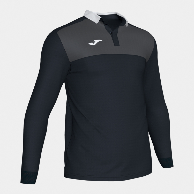 Поло с длинным рукавом WINNER Черный-антрацит