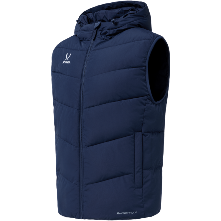 Жилет утепленный c капюшоном JOGEL ESSENTIAL PerFormPROOF Padded Hooded Vest, темно-синий