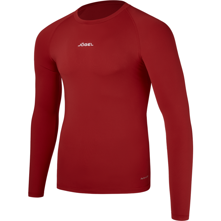 Футболка компрессионная с длинным рукавом JOGEL CAMP PerFormDRY Baselayer LS Tee, гранатовый
